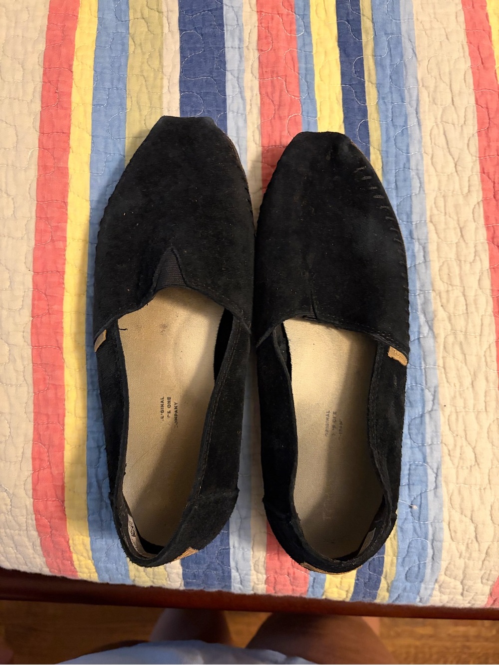 Black Suede Slip-On shoes